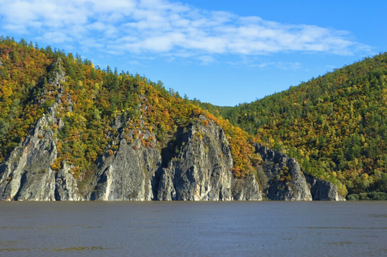 Golden autumn on the Amur river